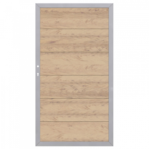 Design WPC Alu Sand Tor 2442, DIN links