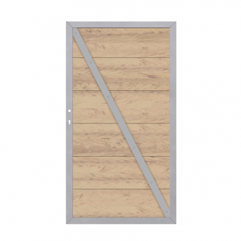 Design WPC Alu Sand Tor 2443, DIN rechts