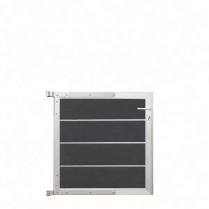 Elephant Zauntor Modular EVO 91 WPC steingrau 90x93cm Leiste Silber - DIN links inkl. Beschlag