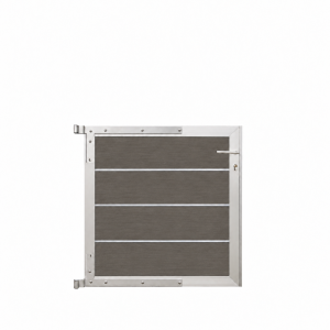 Elephant Zauntor Modular EVO 91 WPC steingrau 90x93cm Leiste Silber - DIN links inkl. Beschlag