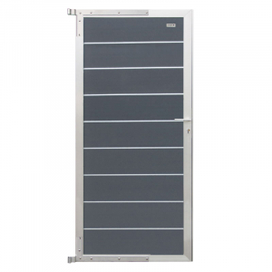 Elephant Zauntor Modular 200 WPC steingrau 90x197cm, Leiste Silber inkl. Beschlag Elephant Zauntor Modular 200 WPC steingrau 90x197cm, Leiste Silber inkl. Beschlag