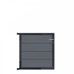 Elephant Zauntor Modular 91 WPC steingrau 90x93cm, Leiste Anthrazit - DIN links inkl. Beschlag