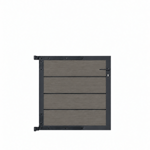 Elephant Zauntor Modular EVO 91 WPC steingrau 90x93cm, Leiste Anthrazit - DIN links inkl. Beschlag
