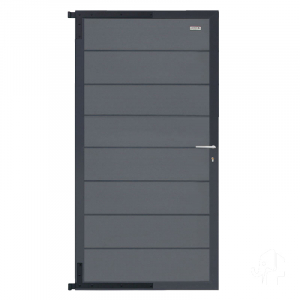Elephant Zauntor Modular 180 WPC steingrau 90x176cm, Leiste Anthrazit inkl. Beschlag