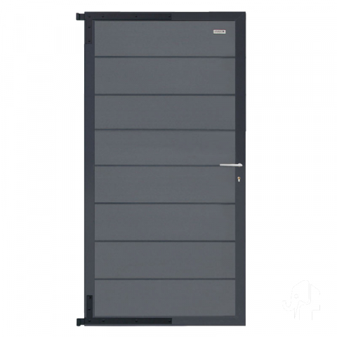 Elephant Zauntor Modular 180 WPC steingrau 90x176cm, Leiste Anthrazit inkl. Beschlag