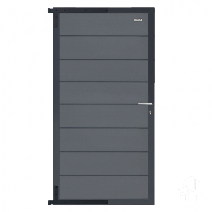 Elephant Zauntor Modular 180 WPC steingrau 90x176cm, Leiste Anthrazit inkl. Beschlag