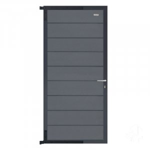 Elephant Zauntor Modular 200 WPC steingrau 90x197cm, Leiste Anthrazit inkl. Beschlag