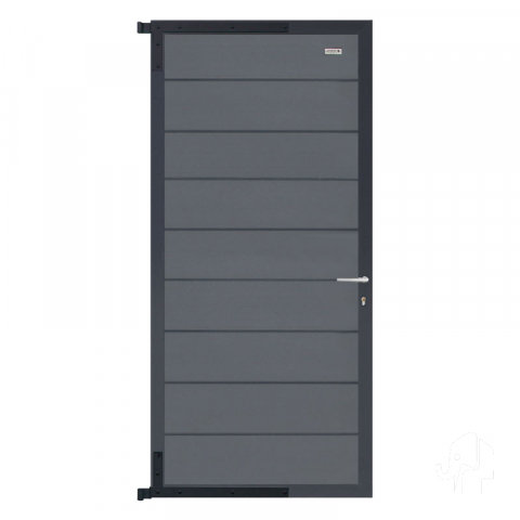 Elephant Zauntor Modular 200 WPC steingrau 90x197cm, Leiste Anthrazit inkl. Beschlag