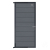 Elephant Zauntor Modular 200 WPC steingrau 90x197cm, Leiste Anthrazit inkl. Beschlag