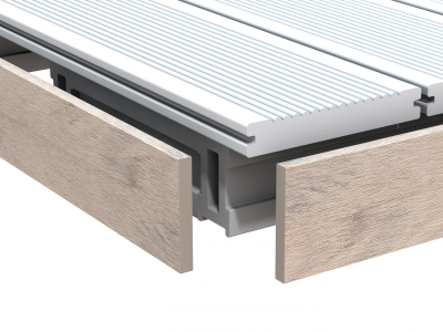 DreamDeck BiColor WPC Abschlussleiste 2198<br>10x80mm sand