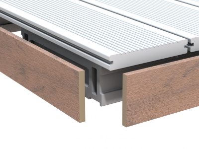 DreamDeck BiColor WPC Abschlussleiste 2199<br>10x80mm mandel