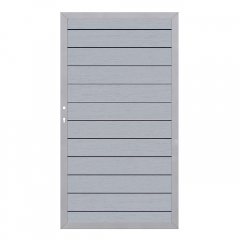 System WPC Tor grau 2578, DIN links - 98x180cm