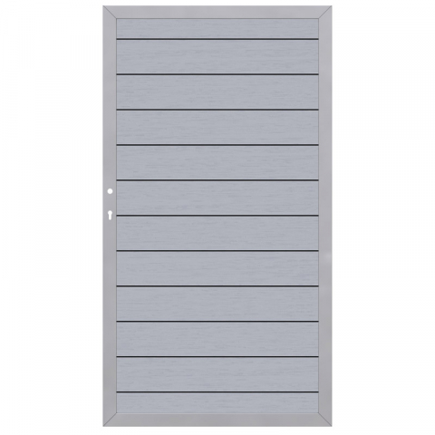 System WPC Tor grau 2578, DIN links - 98x180cm