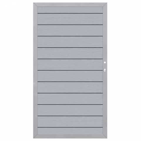 System WPC Tor grau 2579, DIN rechts - 98x180cm