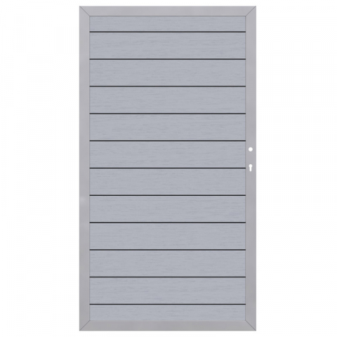 System WPC Tor grau 2579, DIN rechts - 98x180cm