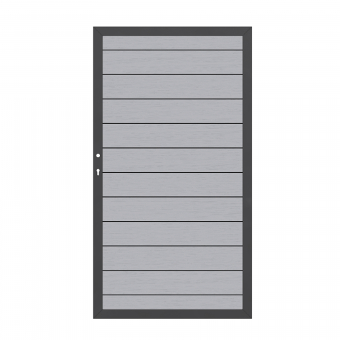 System WPC Tor grau 2580, DIN links 98x180cm