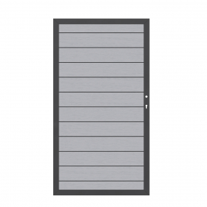System WPC Tor grau 2581, DIN rechts<br>98x180cm