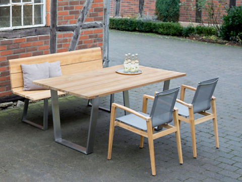 Niehoff Nova Massivholzbank 200cm, Teak