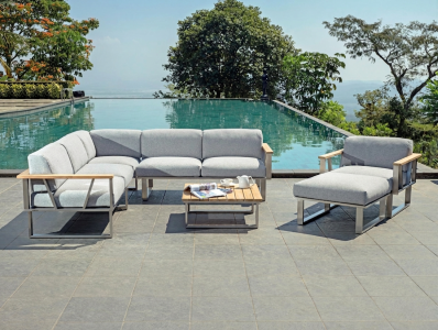 Zebra Gartenm&ouml;bel-Set Belvedere Lounge-2, inkl. Polster Olefin, Ecklounge ca. 239x238,5cm