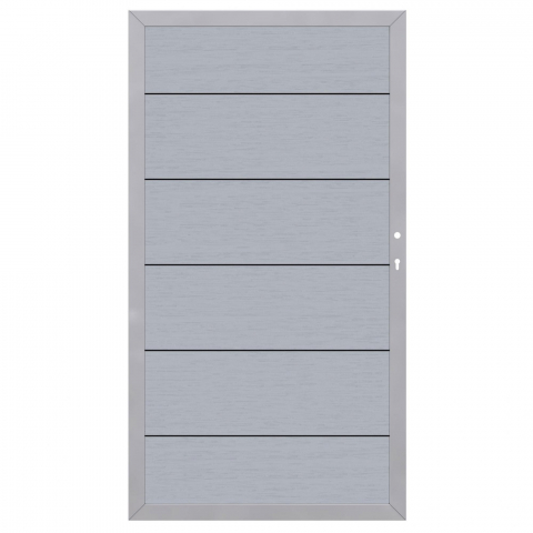System WPC XL Tor grau 2592, DIN rechts 98x180cm