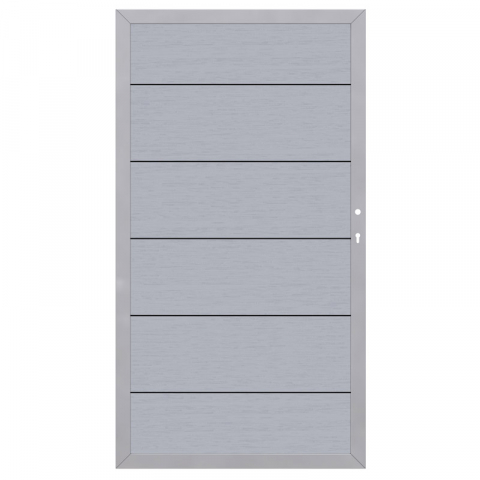 System WPC XL Tor grau 2592, DIN rechts 98x180cm