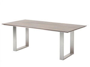 Tischgestell Edelstahl Tischplatte HPL