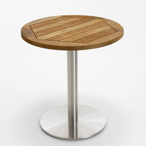 Niehoff Bistro Tisch rund 70cm, Teak gelt