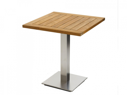 Niehoff Bistro Tisch quadratisch 68x68cm, Teak gelt
