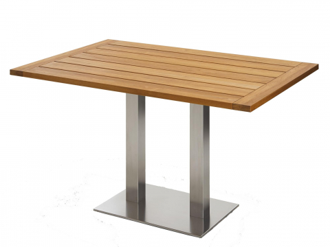 Niehoff Bistro Tisch rechteckig 120x81cm, Teak gelt