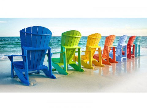 Muskoka Generation Line Adirondack Upright Chair C03 Blue