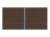 System WPC Platinum Doppeltor braun 2036 - H:180cm, Anthrazitrahmen, Sonderbreite