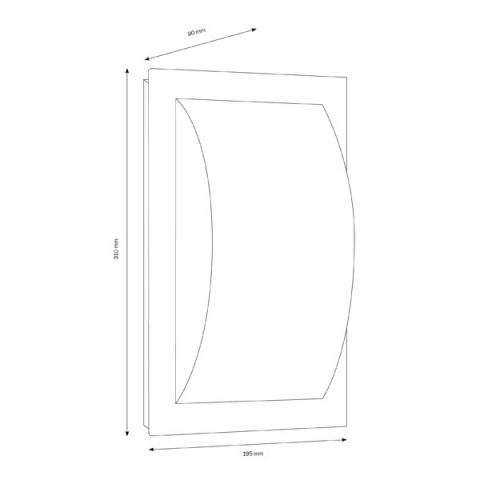 LCD Wandleuchte 051LEDSEN Graphit