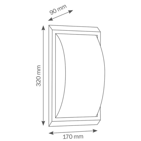 LCD Wandleuchte 052 Edelstahl