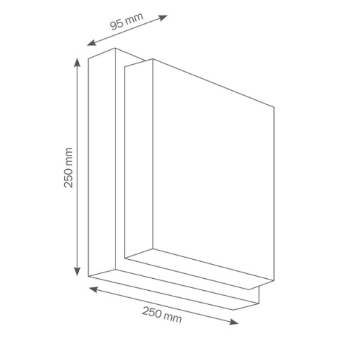 LCD Wandleuchte 046 Edelstahl