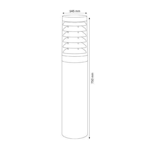 LCD Standleuchte 1252 Edelstahl