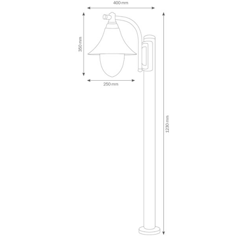 LCD Standleuchte 1051 Edelstahl