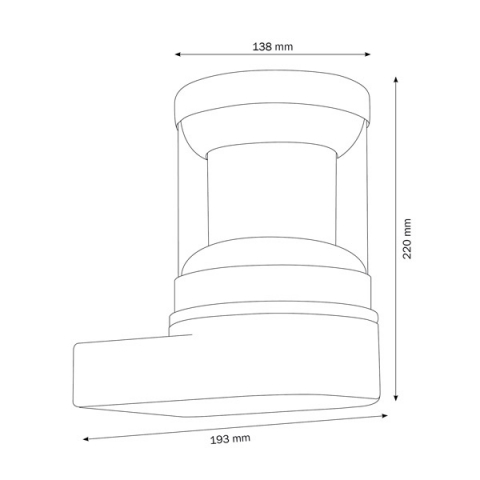 LCD Wandleuchte 1263 Graphit