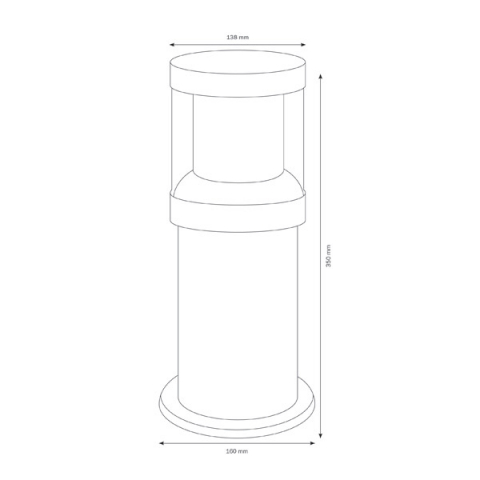 LCD Standleuchte 1270 Silber