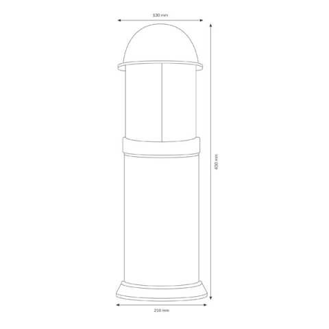 LCD Standleuchte 1032 Silber Glas