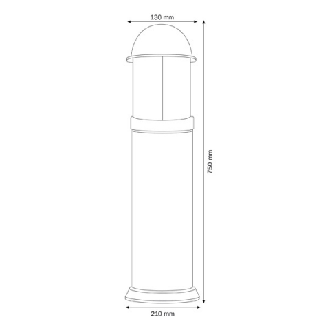 LCD Standleuchte mittel 1036 Silber Glas