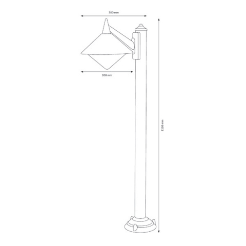 LCD Standleuchte 1221 Weiß