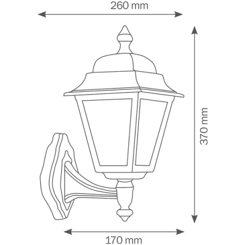 LCD Wandleuchte 1175 Schwarz