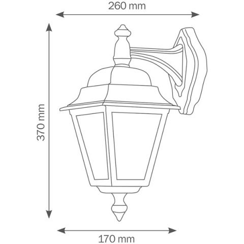 LCD Wandleuchte 1180 Wei