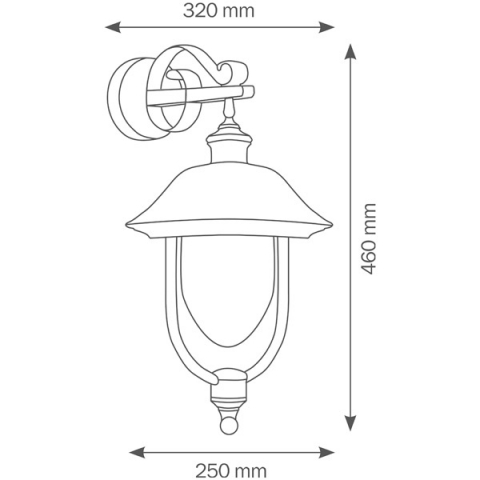 LCD Wandleuchte 1151 Schwarz-silber