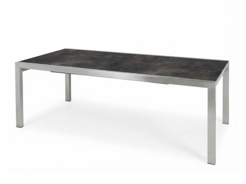 Zebra Kubex Ausziehtisch 190-300x100cm HPL-vulcanic stone