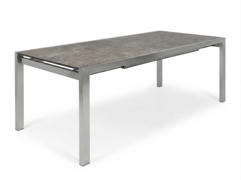 Zebra Kubex Ausziehtisch 190-300x100cm HPL-vulcanic stone