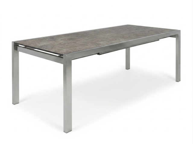 Zebra Kubex Ausziehtisch 190-300x100cm HPL-vulcanic stone