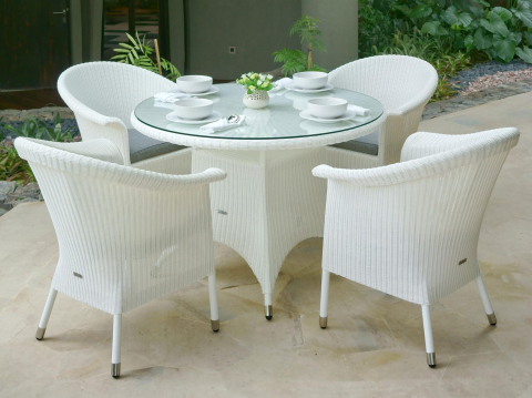 Zebra Gartenmöbel-Set Hastings weiß