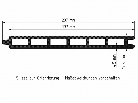 Elephant Steckzaun Modular 180 WPC anthrazit 180x174cm Leisten anthrazit