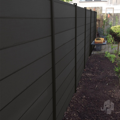 Elephant Steckzaun Modular 200 WPC anthrazit 180x195cm mit anthr. Leisten